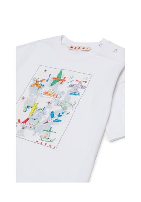 T-shirt con stampa MARNI KIDS | M01907 M00SG0M100